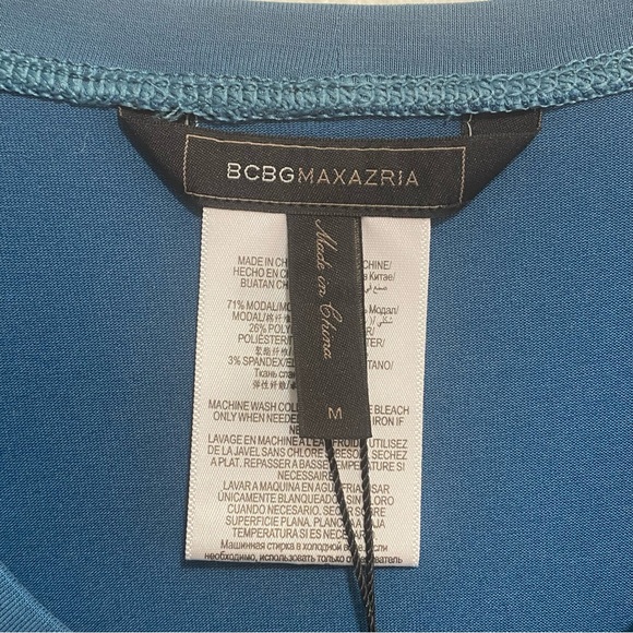 NWT BCBGMaxazria Arissa Moroccan Blue Wrap Dress M - Picture 4 of 9